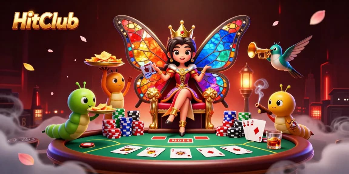 Experience the vibrant world of HitClub as you engage in thrilling poker games amidst a magical setting.