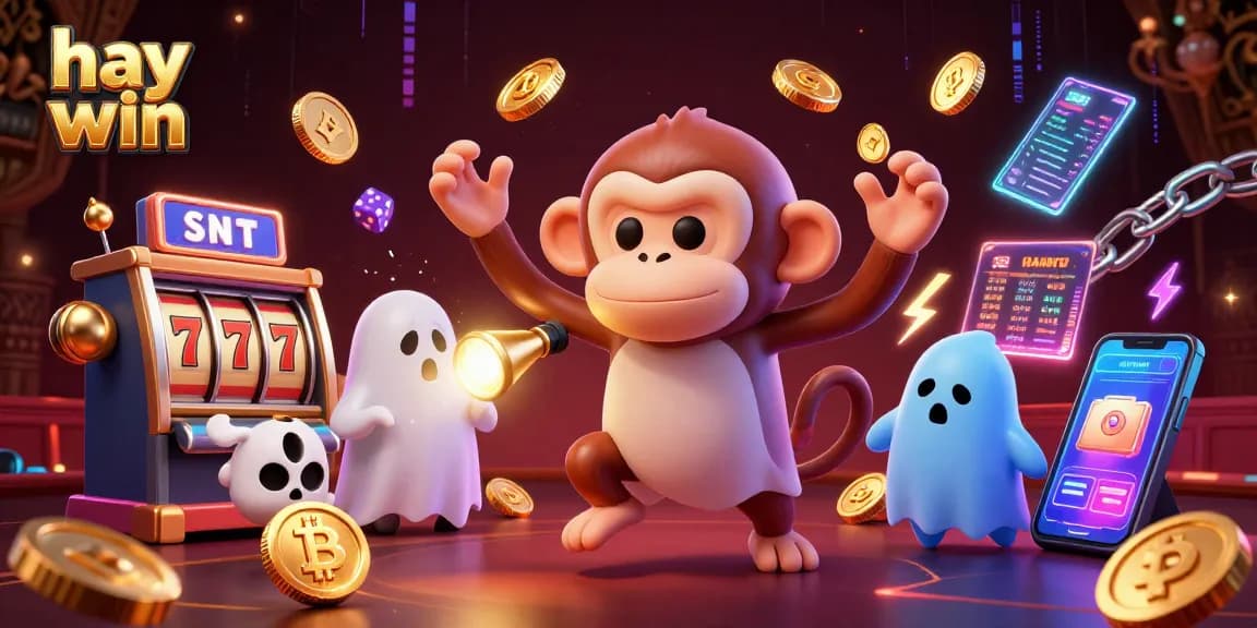 Experience hay win with a playful poltergeist monkey and ghost-hunter puppy in a vibrant casino.