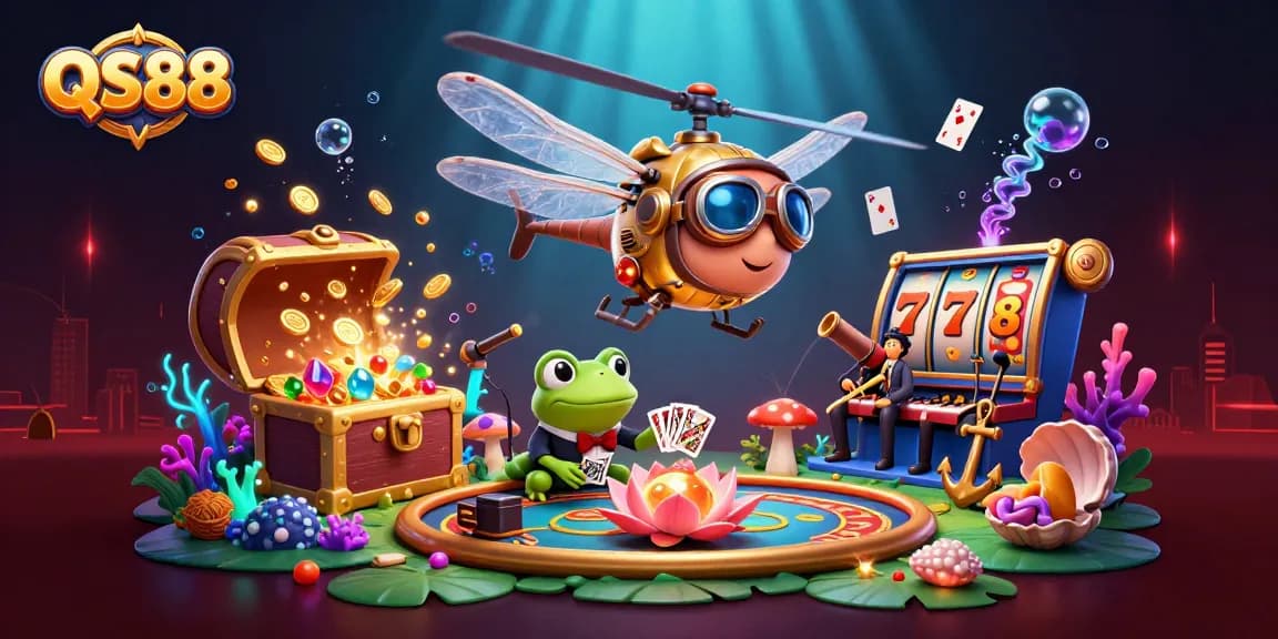 Engage with QS88 at the lily pad casino, featuring vibrant card games and wealth.