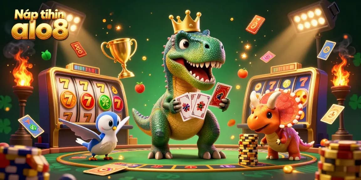 Place bets and Nạp tiền alo8 with excitement in this vibrant 3D casino scene.