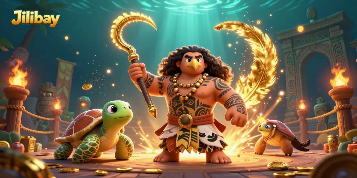Experience gaming adventures at Jilibay with a vibrant 3D struggle in a fighting arena.