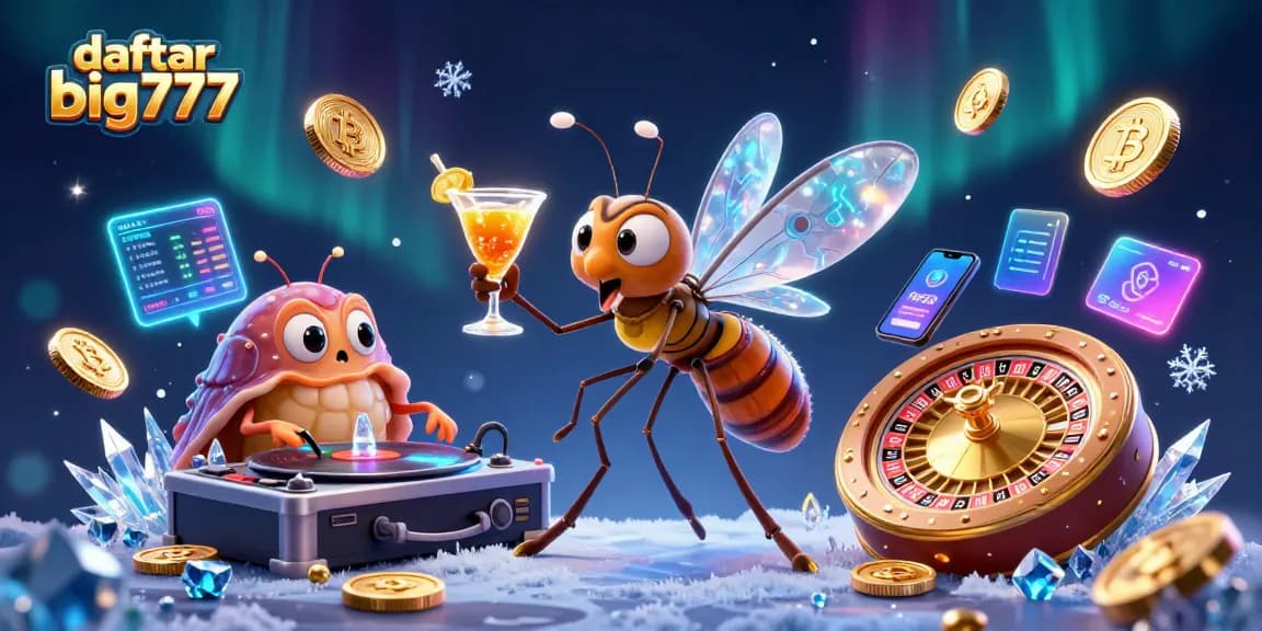 Spin the reels at daftar big777 with engaging 3D characters and vibrant casino elements.