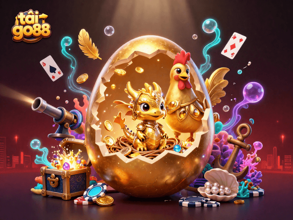 Engage with the thrilling world of tải go88 as golden dragon and poker chips create excitement.