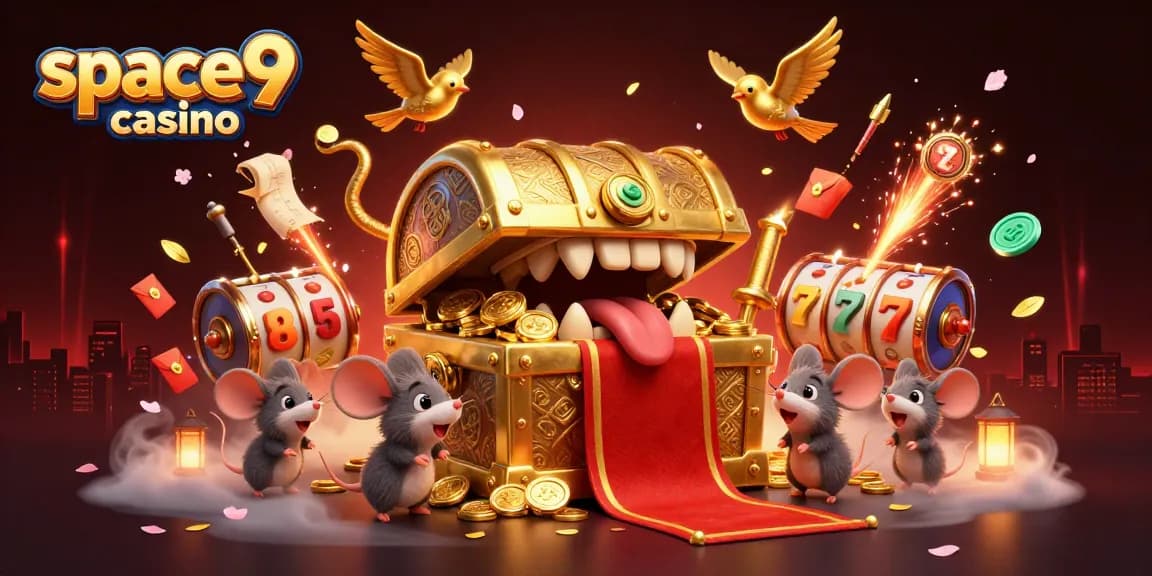 Play thrilling games at space9 casino with unique cartoon characters and vibrant casino elements.