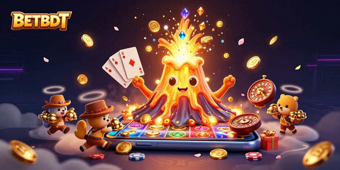Experience thrilling gameplay at BETBDT with a vibrant scene of treasure, slots, and excitement.