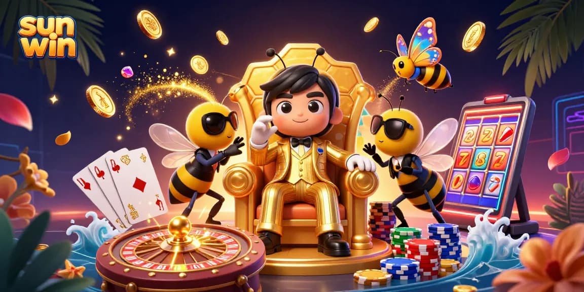 Experience the thrill of winning at sun win casino with vibrant characters, games, and glittering treasures.