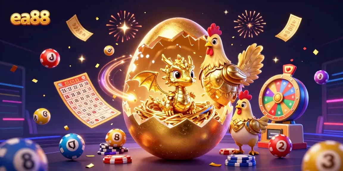 Betting big on ea88 with our golden dragon and vibrant casino elements!
