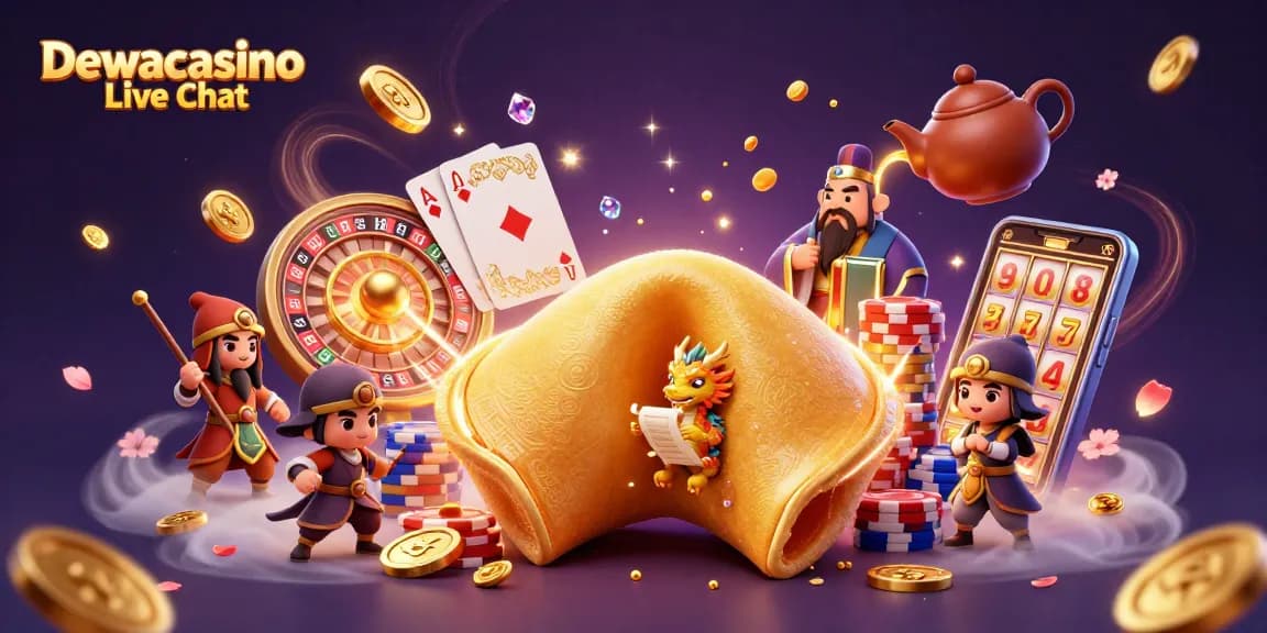 Engage with Dewacasino Live Chat for superb gaming experiences featuring animated casino characters.