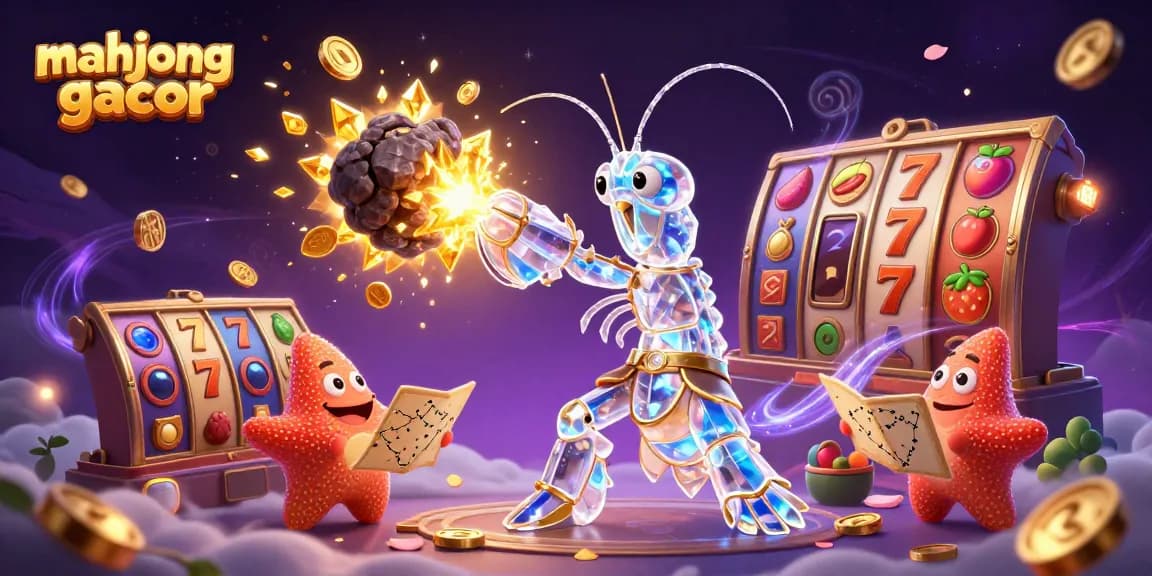 Spin the reels with mahjong gacor features, showcasing vibrant slot elements and a galactic theme.