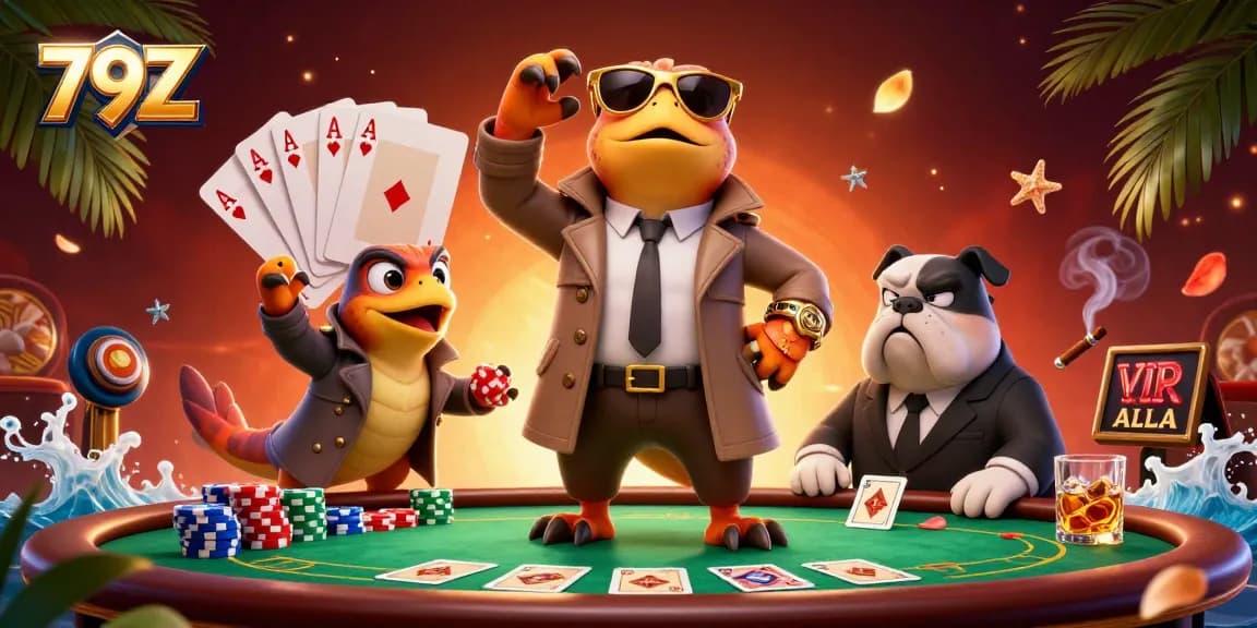 Experience the excitement of 79Z as raptors in disguise approach a VIP casino lounge.