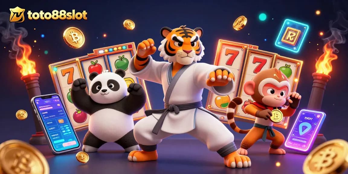 Play exciting slots with toto88slot while characters embrace the thrill of winning in vibrant 3D
