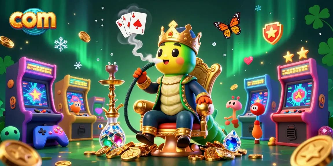 Engaging scene of a caterpillar-themed casino game blending the charm of com with vibrant elements.
