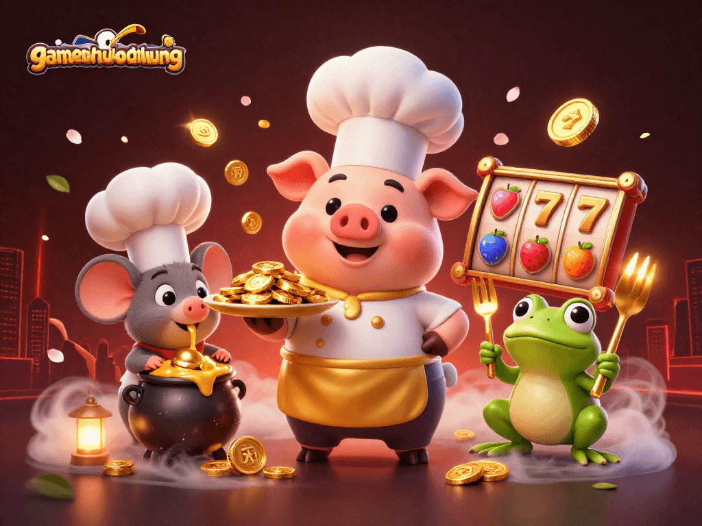 Experience thrilling gaming adventures with gamenohudoithuong, featuring animated characters celebrating jackpot wins amidst vibrant casino elements.