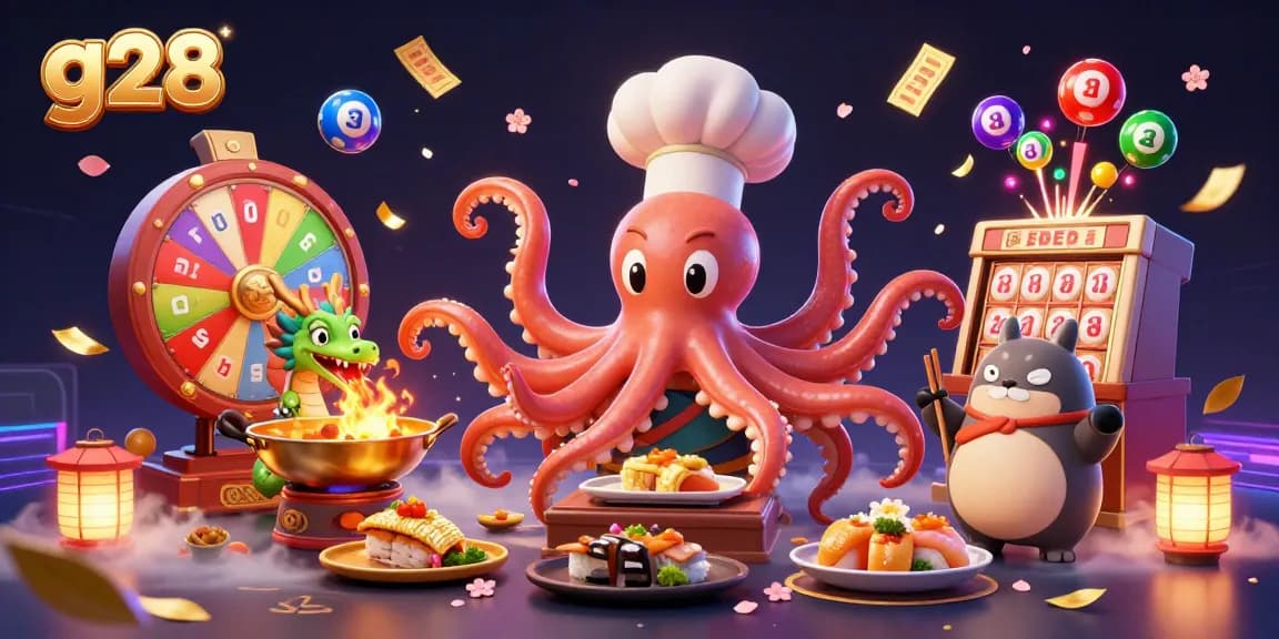Engage with g28's exciting gaming experience featuring vibrant casino elements and dynamic characters.