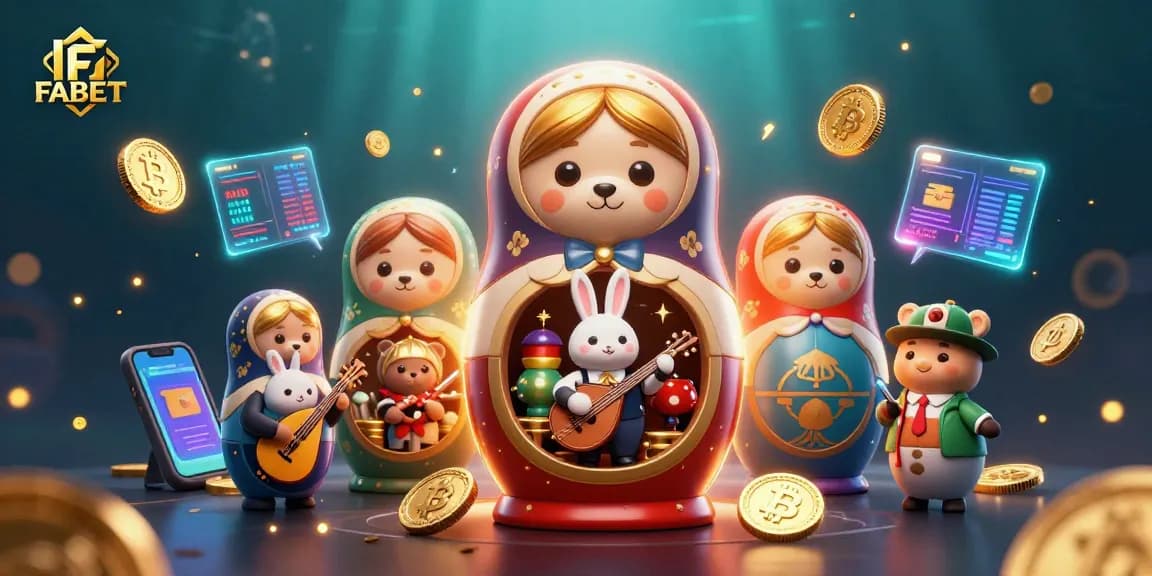 Engage with FABET's dynamic casino experience featuring playful cartoon bears and interactive elements.