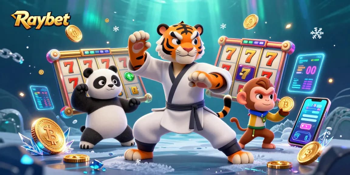 Play thrilling games at Raybet with vibrant characters and exciting casino elements.