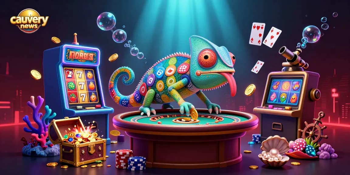 Experience gaming excitement with cauverynews in a vibrant casino-themed underwater adventure.
