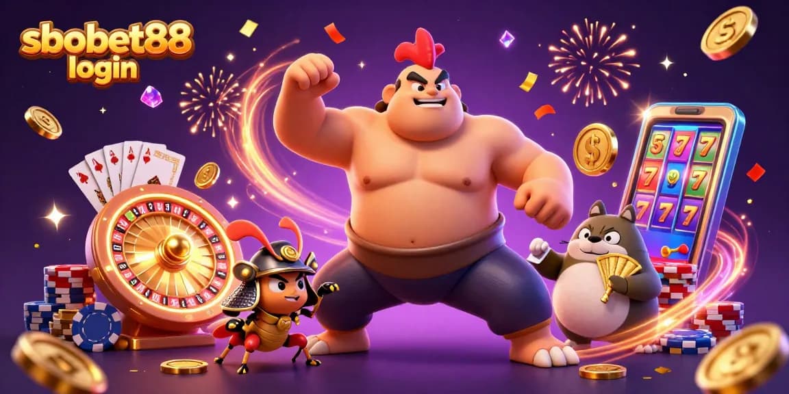 Engage in thrilling action with sbobet88 login, experiencing classic casino elements with vibrant characters.
