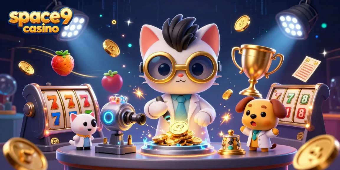 Experience excitement at space9 casino with lively slot games and vibrant characters