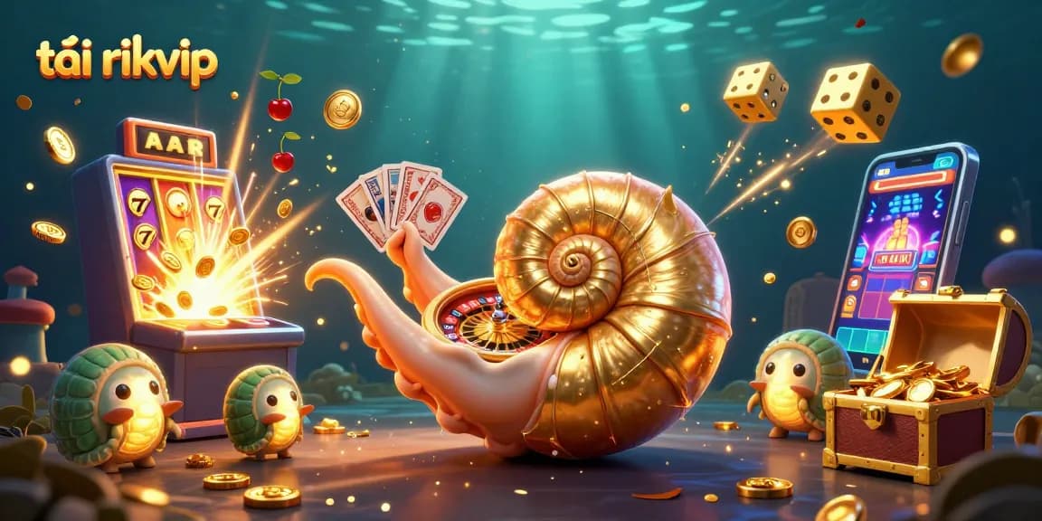 Spin and win at tải rikvip with a vibrant 3D casino scene filled with jackpots and game excitement.
