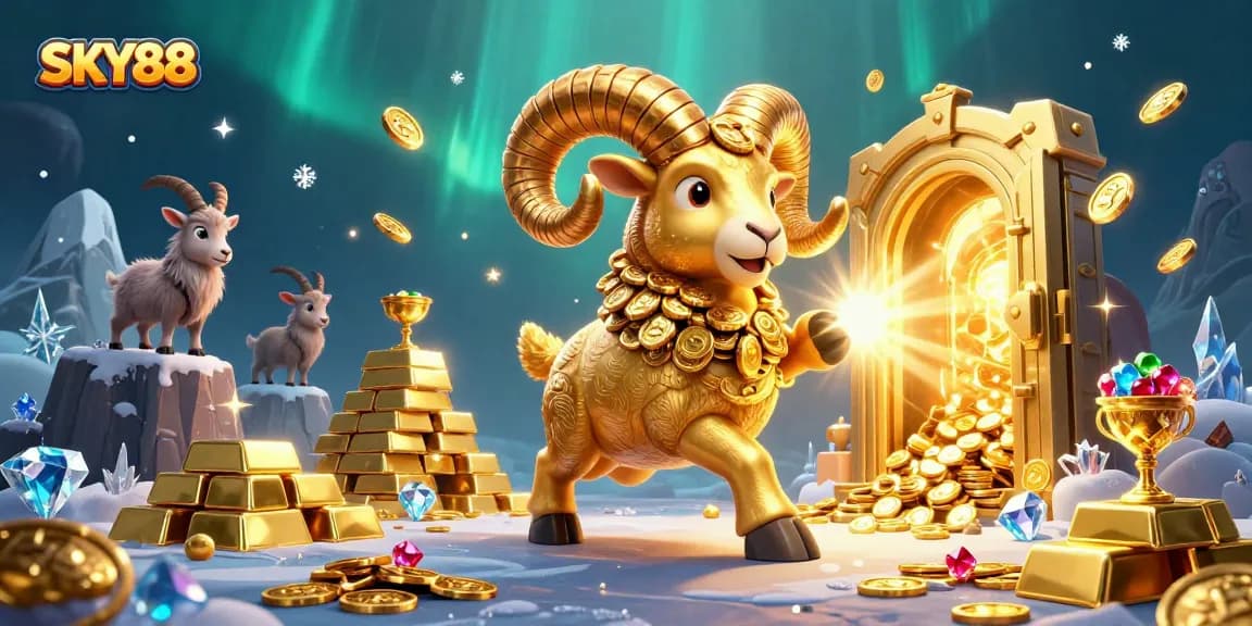 Engage with SKY88's vibrant gaming experience through a 3D illustration showcasing thrilling casino elements.