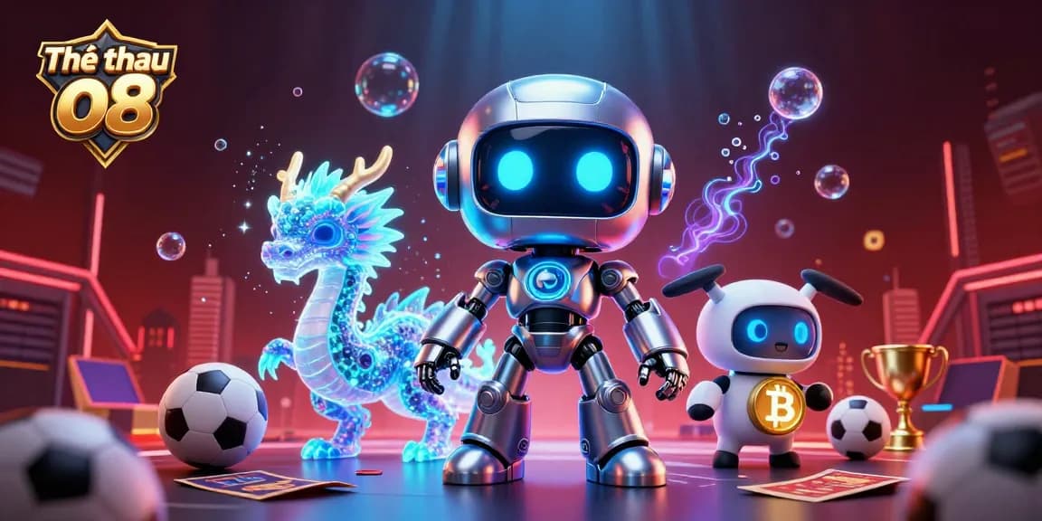 Engage in thrilling sports betting at Thể thao o8, featuring vibrant characters and action-packed elements.