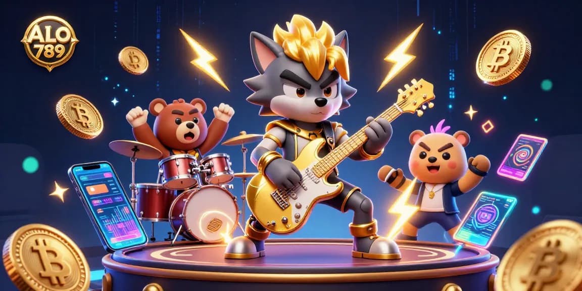 Engage in thrilling action at ALO 789 with vibrant 3D characters illustrating online gambling excitement