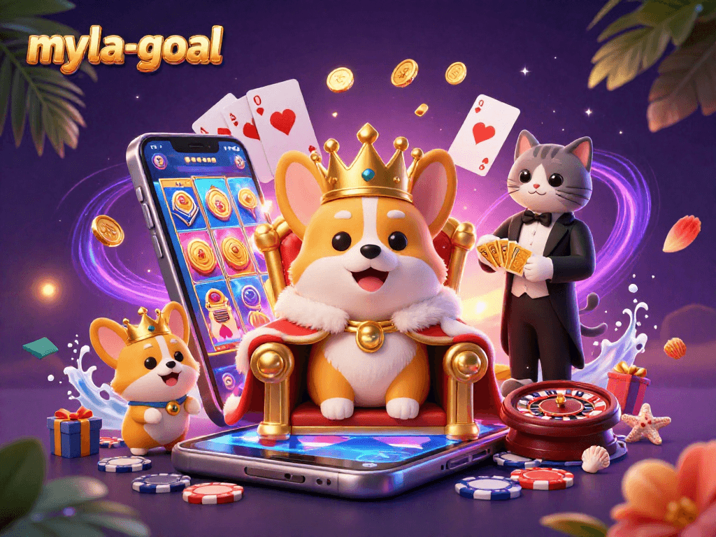 Join the adventure in myla-goal with a royal corgi and exciting casino elements.