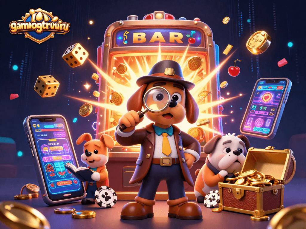 Join the treasure hunt in gamenongtraivuive with characters uncovering casino mysteries through poker chips and slot machines.