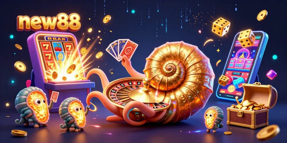 Experience the thrill of new88 and its vibrant gaming atmosphere filled with dynamic casino elements.