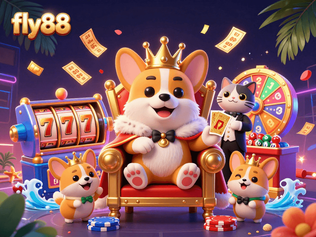 Experience the exciting games at fly88, featuring vibrant slots and engaging prize elements.