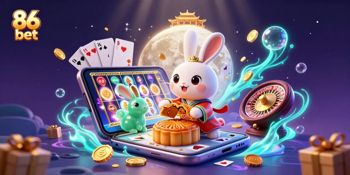 Win big at 86 bet with thrilling casino games featuring vibrant 3D visuals of characters and dynamic elements.