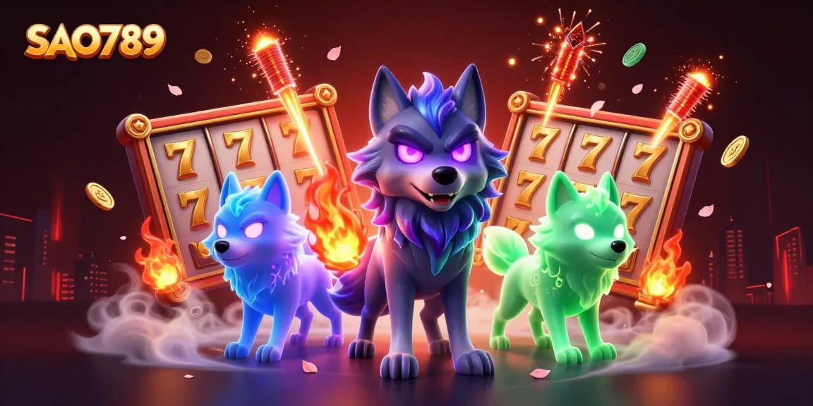 Engage with SAO789's vibrant gaming world featuring enchanting wolves and dynamic slot elements.