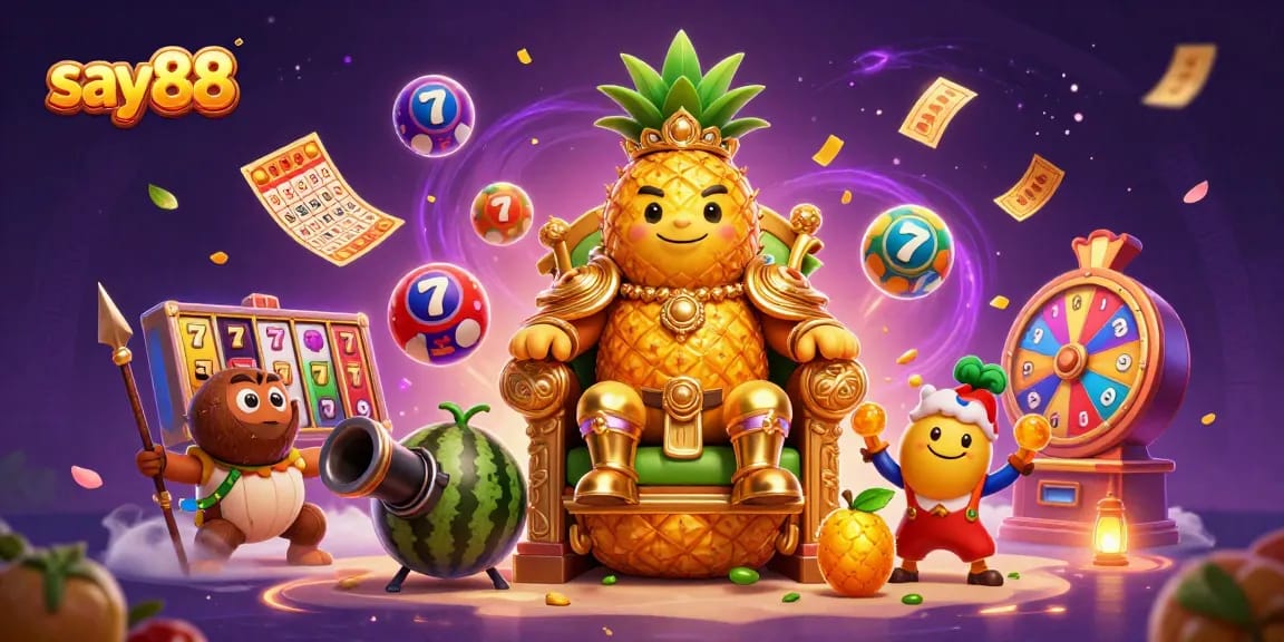 Experience exciting gaming at say88 with dazzling characters and vibrant casino elements in this lively 3D illustration.