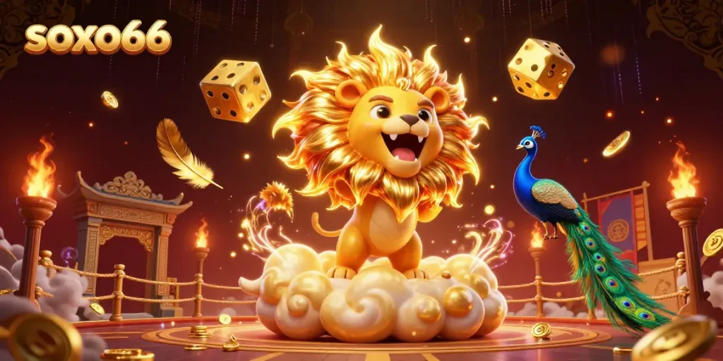 Engage in thrilling adventures with soxo66 amid animated casino elements and vibrant characters.