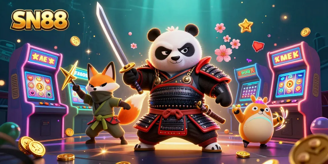 Experience thrilling gaming at SN88 with dynamic characters and vibrant casino elements.