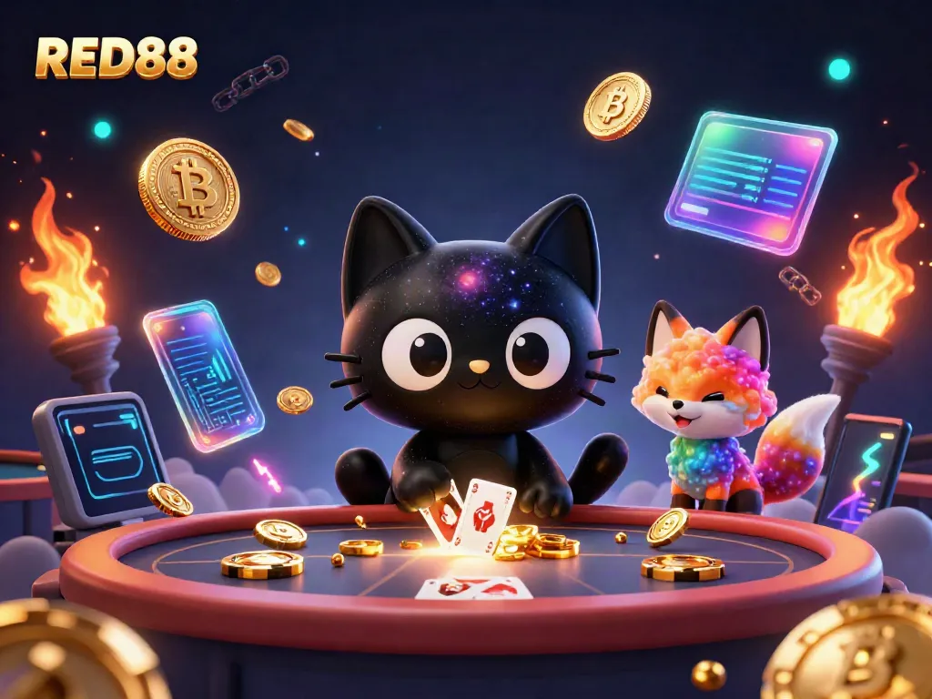 Engage in exciting gameplay at RED88 with cosmic themed elements and vibrant casino activities.
