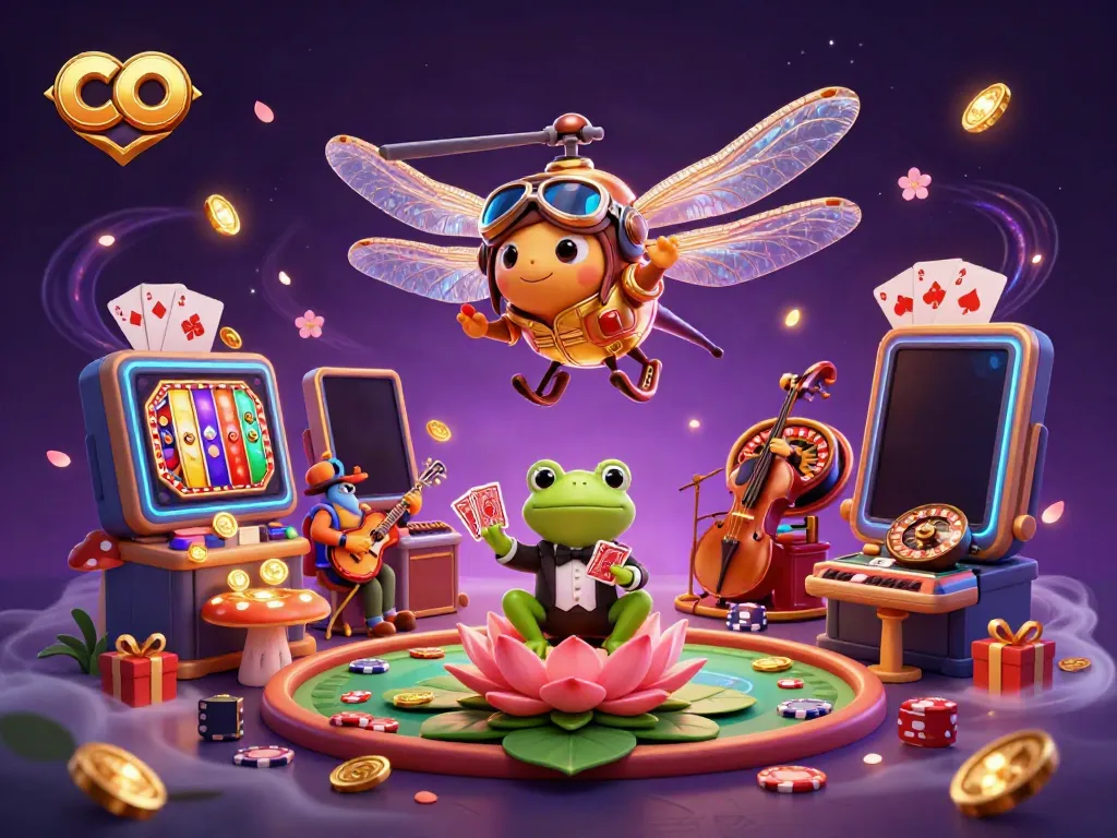 Join the excitement at co casinos with vibrant jackpots and dynamic gameplay in this lively illustration.