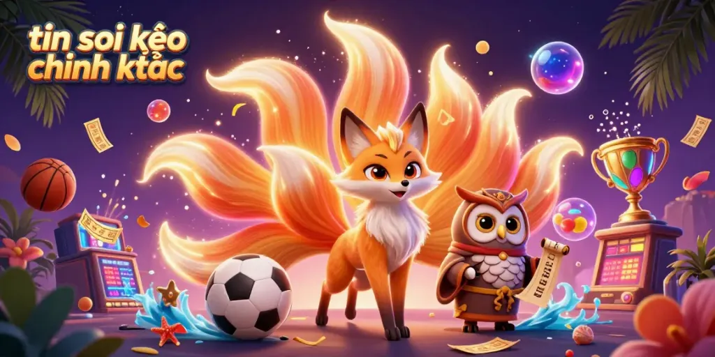 Experience the vibrant world of tin soi kèo chính xác with lively sports betting elements and dynamic characters.