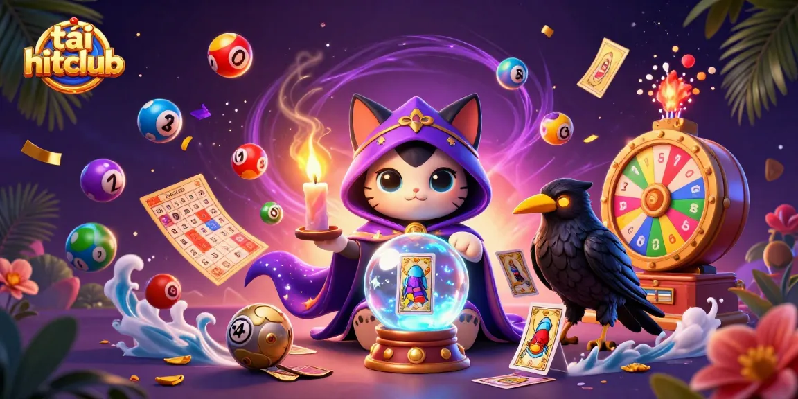 Engage in thrilling gameplay at tải hitclub with a vibrant lottery and gaming scene full of excitement.