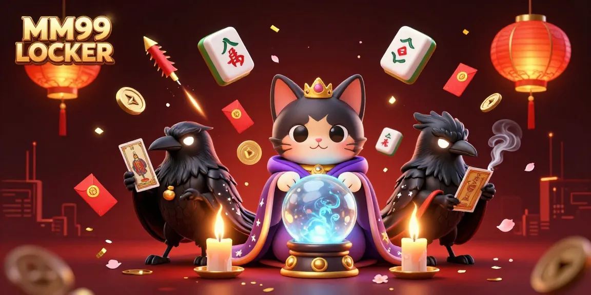 Engage in thrilling gameplay with MM99 LOCKER’s vibrant 3D mystical casino scene filled with luck.
