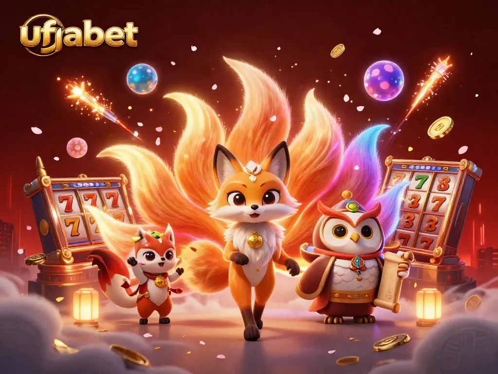 Experience the vibrant world of ufabet with dynamic slot game elements and mythical characters.