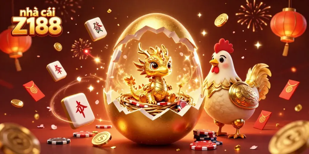 Experience the exhilarating world of nhà cái Z188 with golden dragon and vibrant gaming elements.