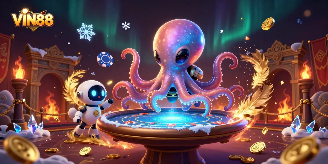 VIN88 showcases a thrilling alien poker scene with dynamic gameplay elements and vibrant visuals.