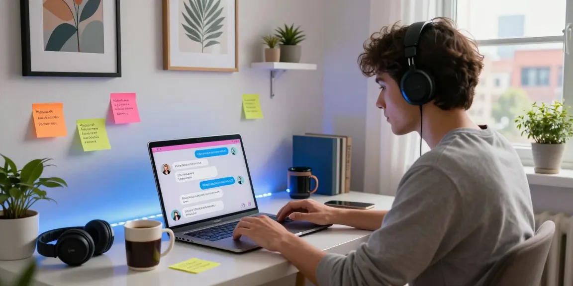 Interactive chat environment with a user enjoying engaging hot chat ai conversations, showcasing a vibrant digital interface.