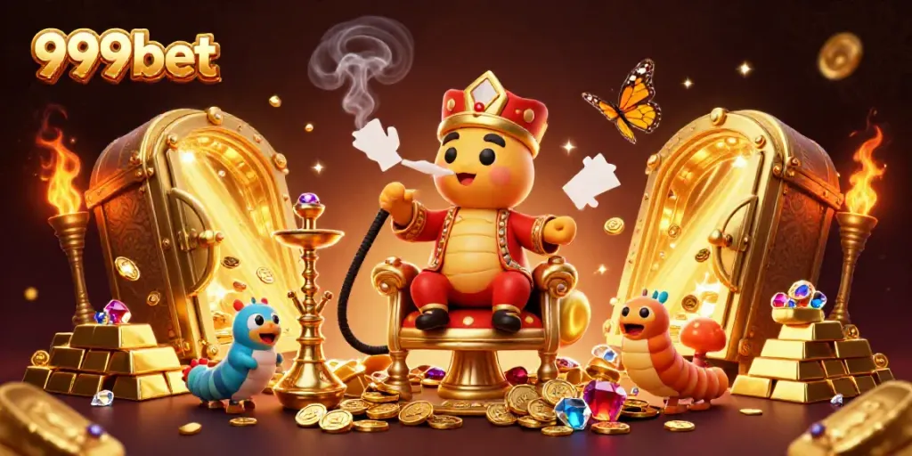 Win big with 999bet's exciting casino atmosphere featuring dynamic 3D characters and treasures.