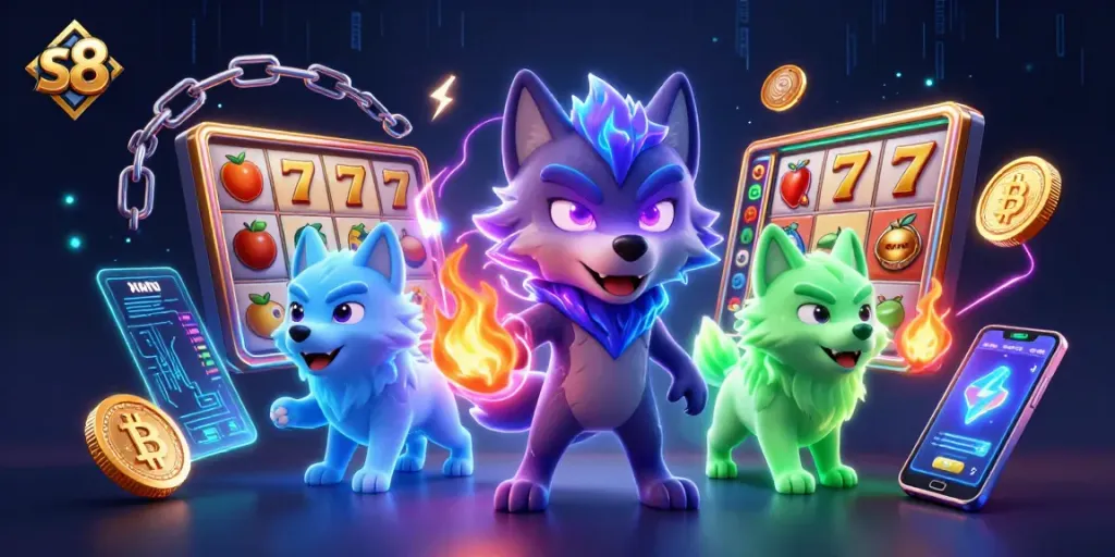 Experience thrilling gaming strategies at s8 with shadowy wolves and vibrant slot elements.