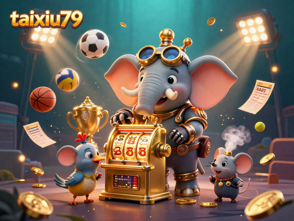 Experience the dynamic gameplay of taixiu79, where players enjoy a vibrant steampunk slot machine adventure.