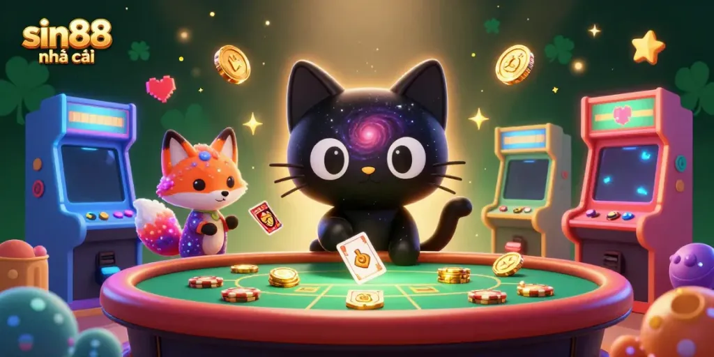 Experience the excitement of sin88 nhà cái while playing at a cosmic casino table.