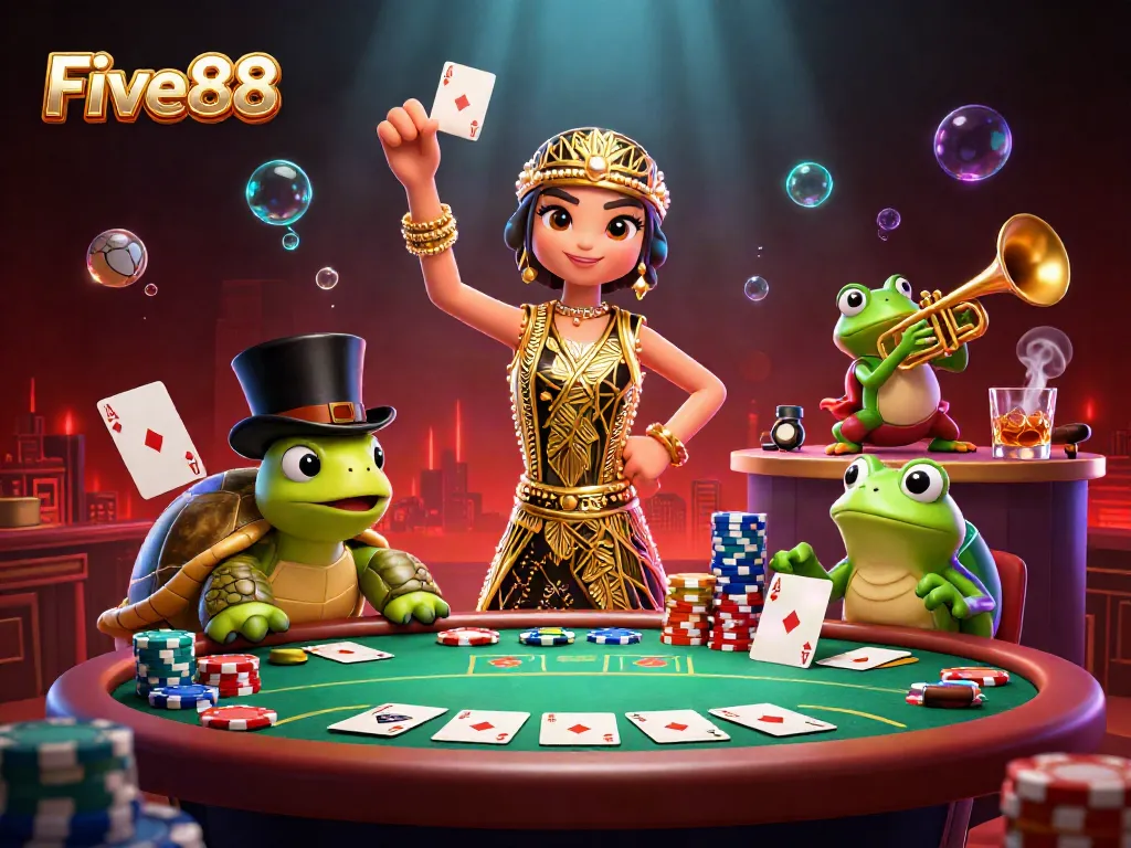 Experience the thrilling world of casino gaming with Five88, where excitement meets strategy and vibrant characters come alive.